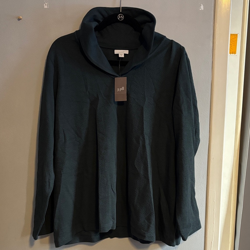 J. Jill Jadeite Cowl Neck Top